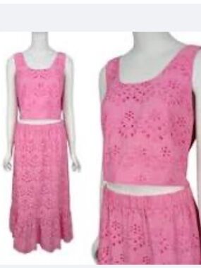 SALE BNWT 2 piece Calypso pink 2 pc set Skirt/ top
